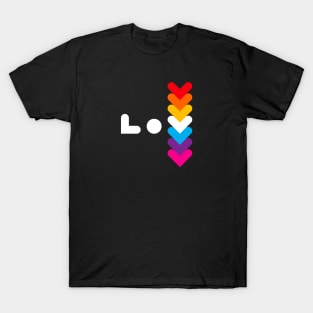 LOV rainbow design, version two T-Shirt